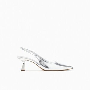 Zara Metallic Slingback Heels